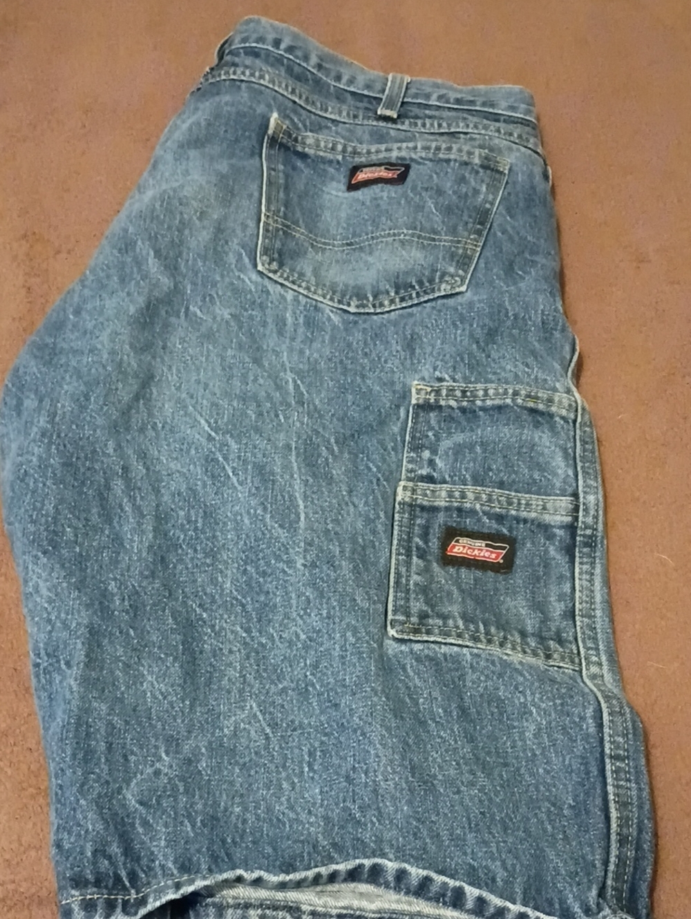 Dickies Men's Blue Relaxed Carpenter Jeans with Utility Pocket